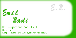 emil madi business card
